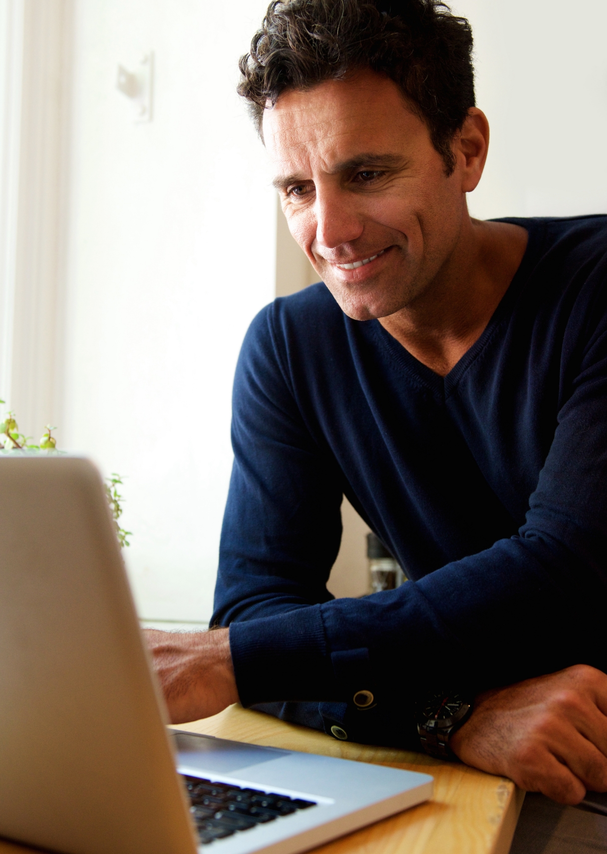 man working on computer