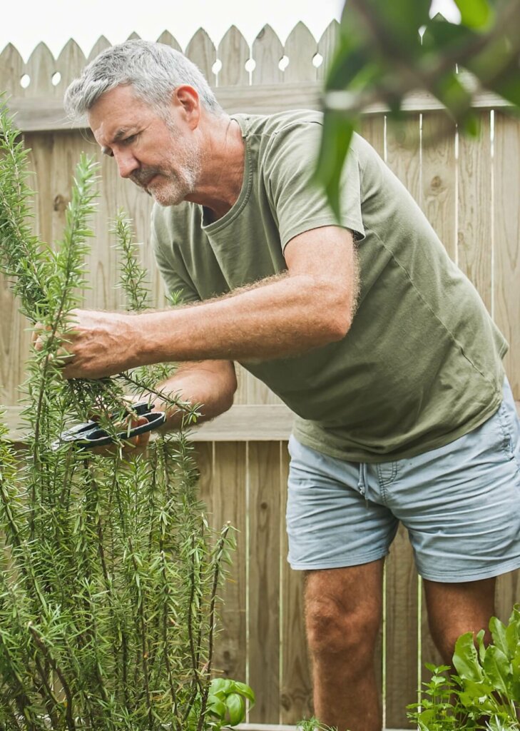 person gardening